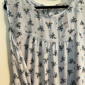LOFT floral shirt 24/26 NWT